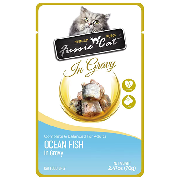 Premium Ocean Fish in Gravy Grain-Free Wet Pouch Cat Food