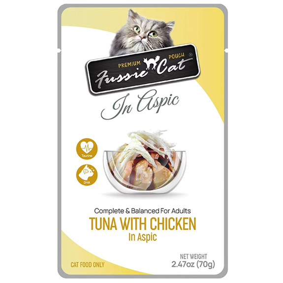 Premium Tuna with Chicken in Aspic Grain-Free Wet Pouch Cat Food