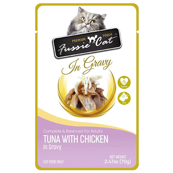 Premium Tuna with Chicken in Gravy Grain-Free Wet Pouch Cat Food