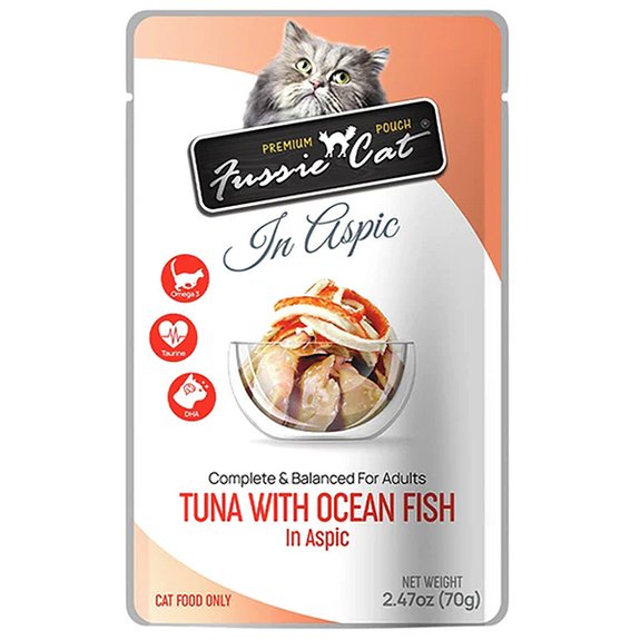 Premium Tuna with Ocean Fish in Aspic Grain-Free Wet Pouch Cat Food