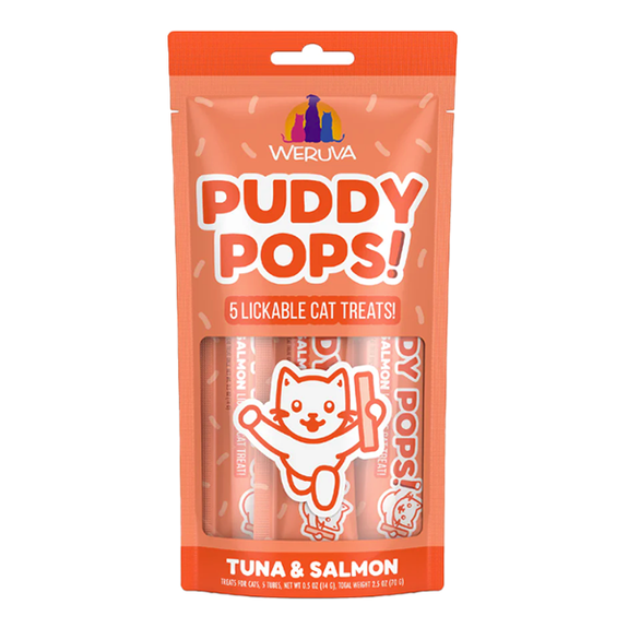 Puddy Pops Tuna & Salmon Grain-Free Lickable Cat Treats