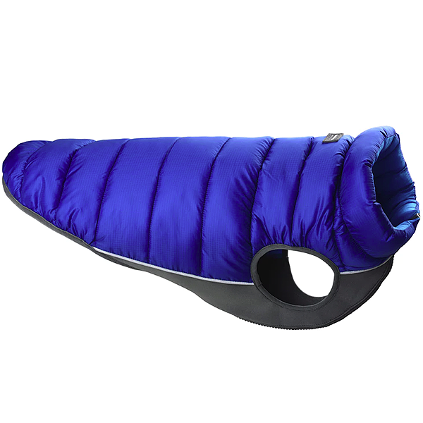 Puffer Reversible, Wind Resistant & Waterproof Dog Coat Blue