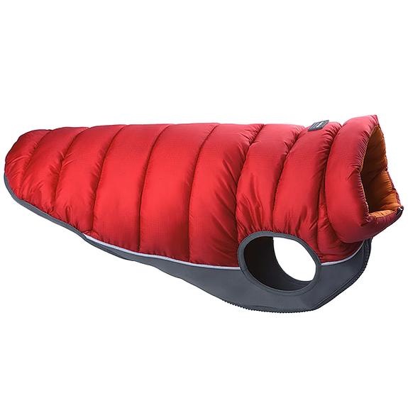 Puffer Reversible, Wind Resistant & Waterproof Dog Coat Red / Orange