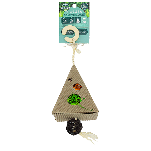 Enriched Life Pyramid Treat Hanger Hanging Small Animal Enrichment Chew Toy