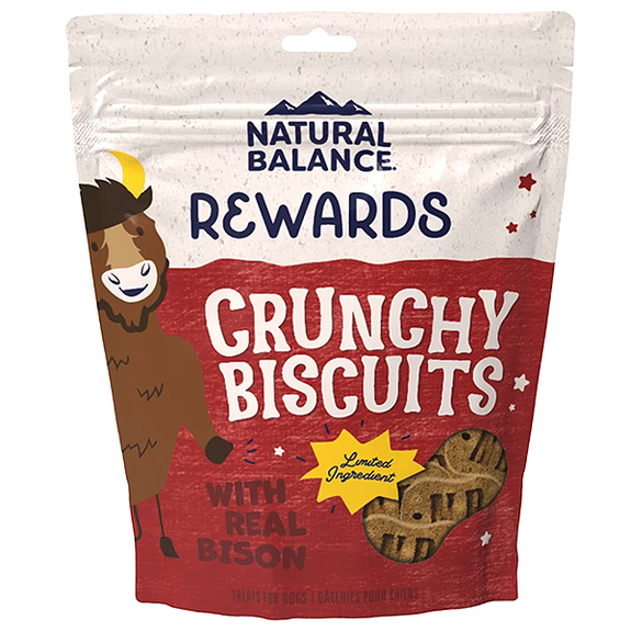 Rewards Crunchy Biscuits with Real Bison Grain-Free Dog Treats