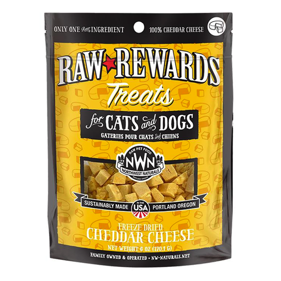 Raw Rewards 100% Cheddar Cheese Freeze-Dried Grain-Free Dog & Cat Treats