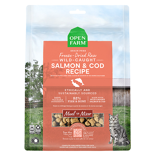 Wild-Caught Salmon & Cod Recipe Grain-Free Freeze-Dried Raw Cat Food