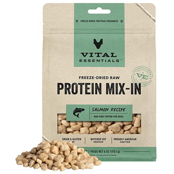 Salmon Protein Mix-In Crunchy Mini Nibs Freeze-Dried Grain-Free Dog Food