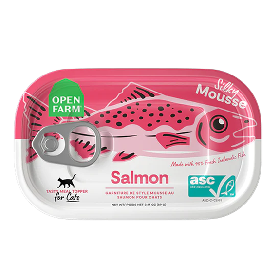 Silky Mousse Toppers Salmon Recipe Wet Canned Cat Food