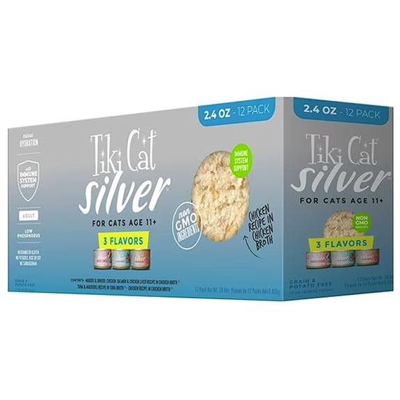 Silver for Senior Cats Variety Pack Grain-Free Canned Cat Food
