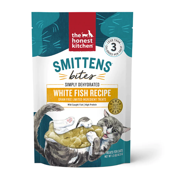Smittens Bites White Fish Recipe Dehydrated Grain-Free Limited Ingredient Cat Treats