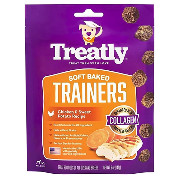 Soft Baked Trainers Chicken & Sweet Potato Recipe Enhanced with Collagen Grain-Free Dog Treats