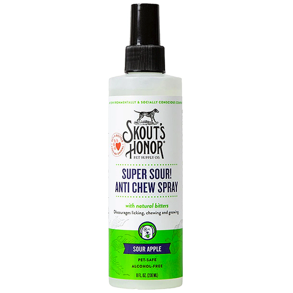Super Sour! with Natural Bitters Sour Apple Chew Deterrent Spray for Dogs
