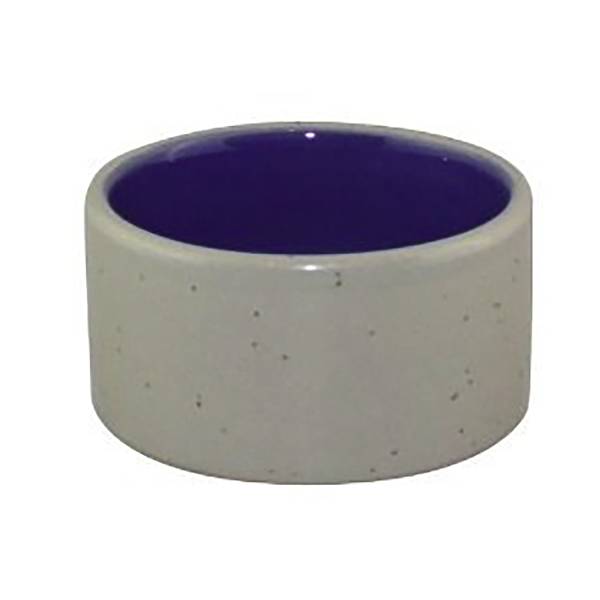 SPOT Stoneware Ceramic Crock Small Animal Dish Blue & Grey