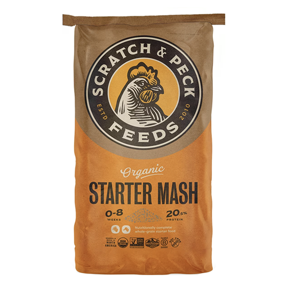 Organic Starter Mash 20.5% Protein for Farm Chicks & Ducklings