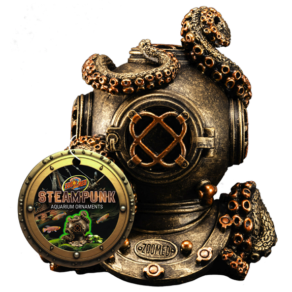 Steampunk Ornaments Bronze Helmet Aquarium Decor