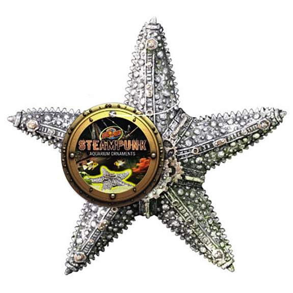 Steampunk Ornaments Silver Starfish Aquarium Decor