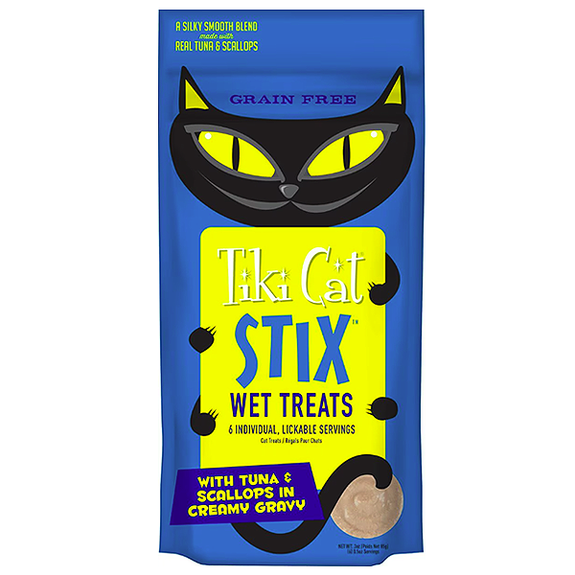 Stix Tuna & Scallops Grain-Free Wet Mousse Cat Treats