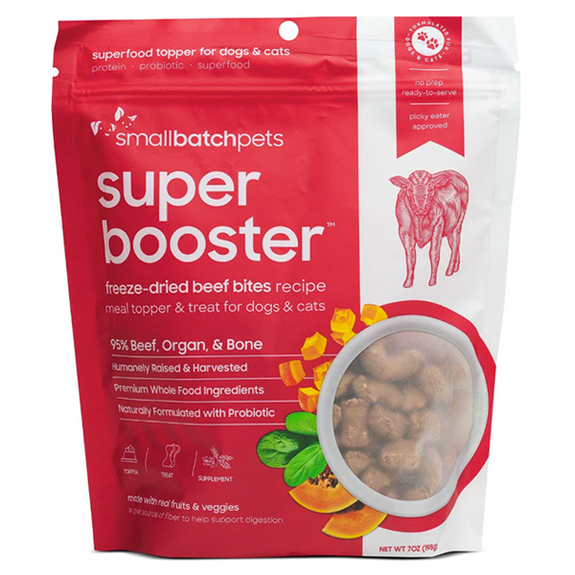 Super Booster Freeze-Dried Beef Bites Beef Recipe Grain-Free Dog & Cat Treats