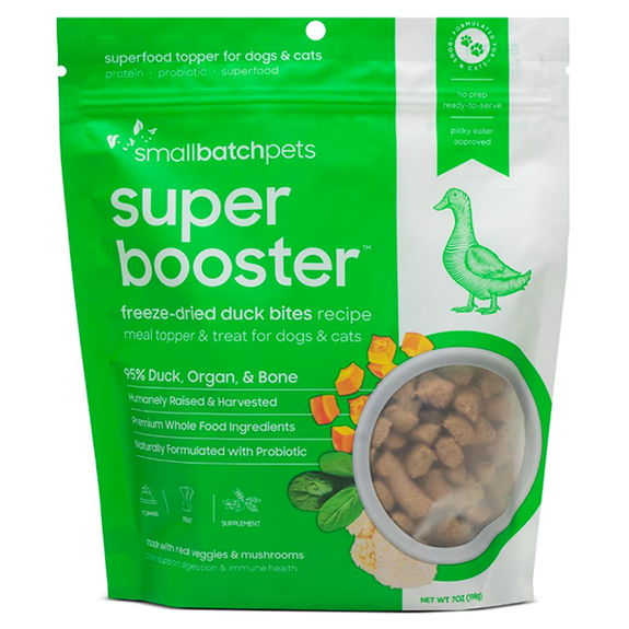 Super Booster Freeze-Dried Duck Bites Beef Recipe Grain-Free Dog & Cat Treats