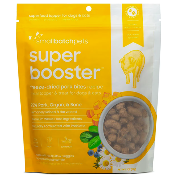 Super Booster Freeze-Dried Pork Bites Beef Recipe Grain-Free Dog & Cat Treats