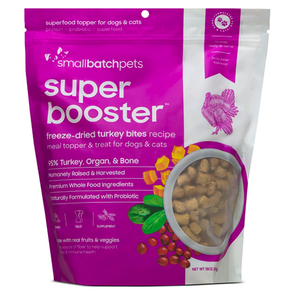 Super Booster Freeze-Dried Turkey Bites Beef Recipe Grain-Free Dog & Cat Treats