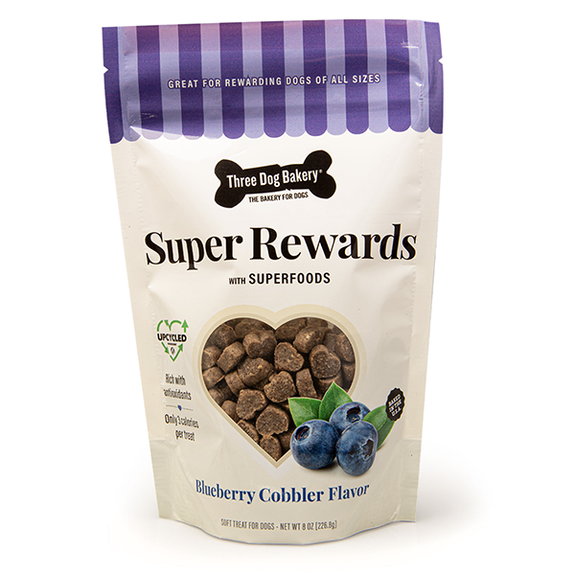 Super Rewards with Superfoods Blueberry Cobbler Soft Baked Training Dog Treats
