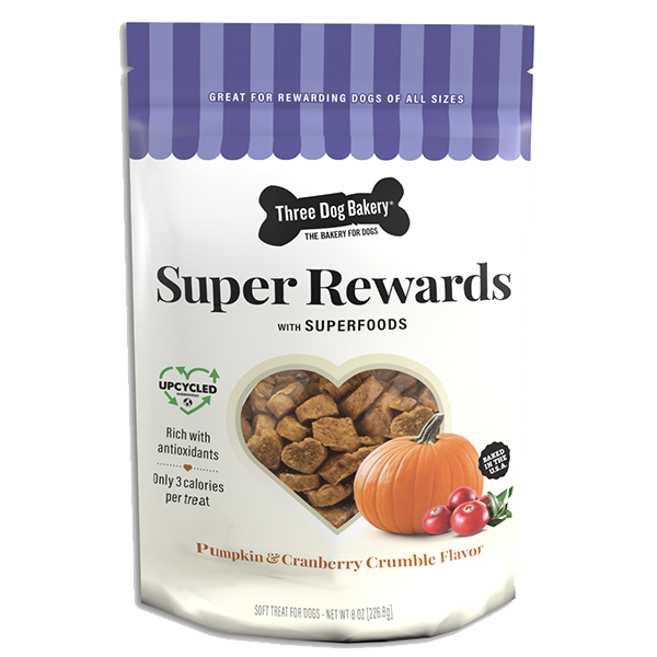 Super Rewards with Superfoods Pumpkin & Cranberry Crumble Soft Baked Training Dog Treats
