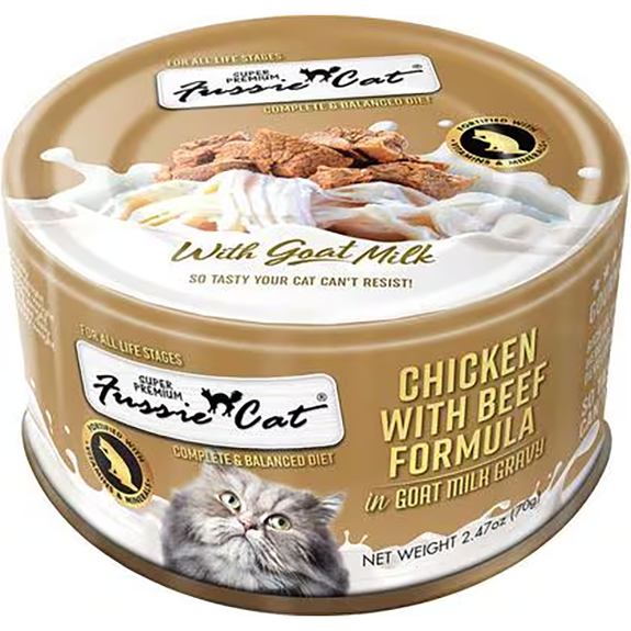 Super Premium Chicken with Beef Formula in Goat Milk Gravy Wet Canned Grain-Free Cat Food