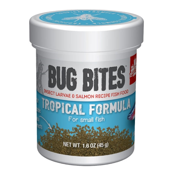 Bug Bites Insect Larvae & Salmon Recipe Tropical Granules Fish Food