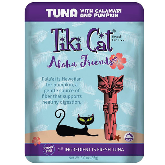 Aloha Friends Grain-Free Tuna with Calamari and Pumpkin Cat Food Pouches