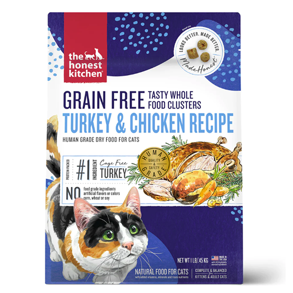 Grain-Free Turkey & Chicken Recipe Whole Food Clusters Dry Cat Food