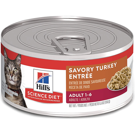 Savory Turkey Entreé Adult 1-6 Wet Paté Canned Cat Food