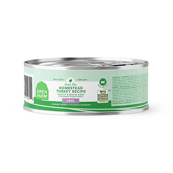 Homestead Turkey Recipe Grain-Free Pate Wet Canned Cat Food