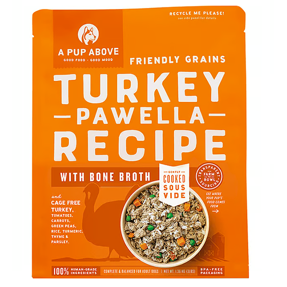 Turkey Pawella Recipe with Bone Broth & Friendly Grains Frozen Gently Cooked Dog Food