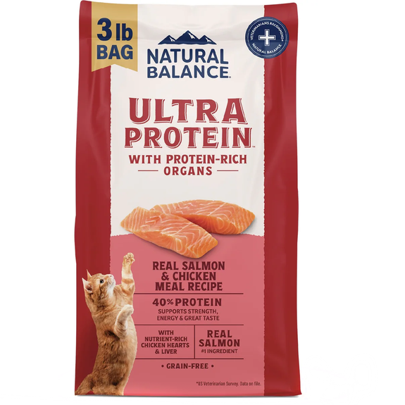 Ultra Protein Real Salmon and Chicken Meal Recipe Grain-Free Dry Cat Food