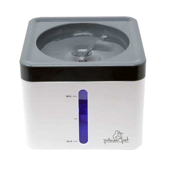 Mini Vortex Plastic Drinking Fountain for Dogs & Cats White