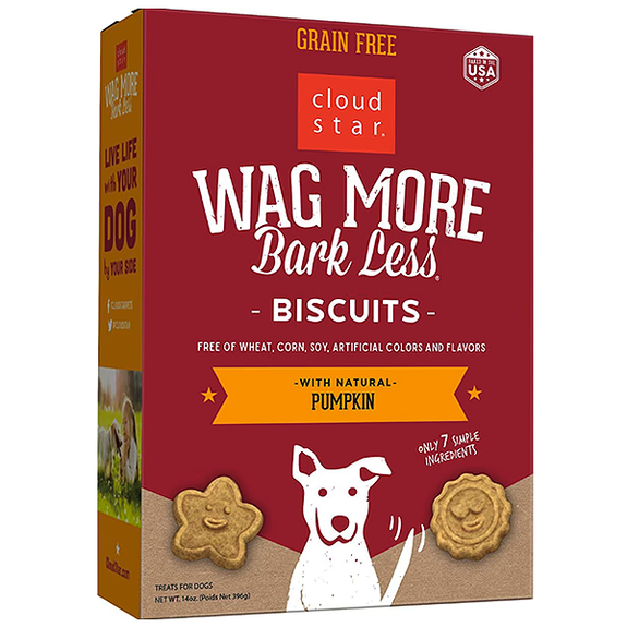 Wag More Bark Less Biscuits Pumpkin Crunchy Grain-Free Dog Treats