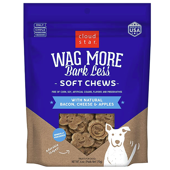 Wag More Bark Less Soft & Chewy Bacon, Cheese & Apples Dog Treats