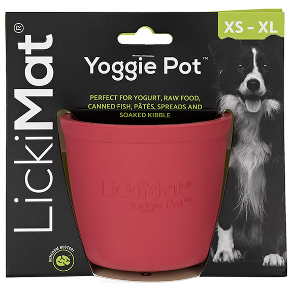 Yoggie Pot Solo Treat-Dispensing Dog Toy Red