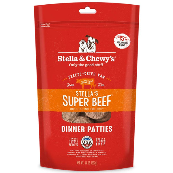Stella's Super Beef Grain-Free Dinner Patties Freeze-Dried Raw Dog Food