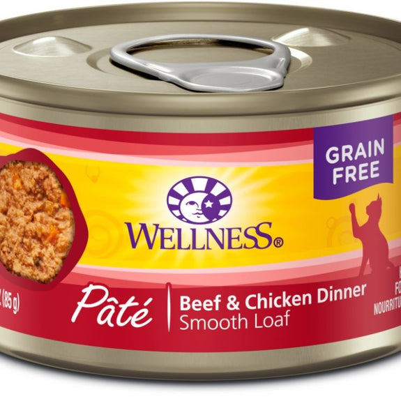Wellness Complete Health Natural Grain Free Beef and Chicken Pate Wet Canned Cat Food