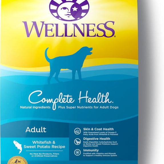 Wellness Complete Health Natural Adult Whitefish and Sweet Potato Recipe Dry Dog Food