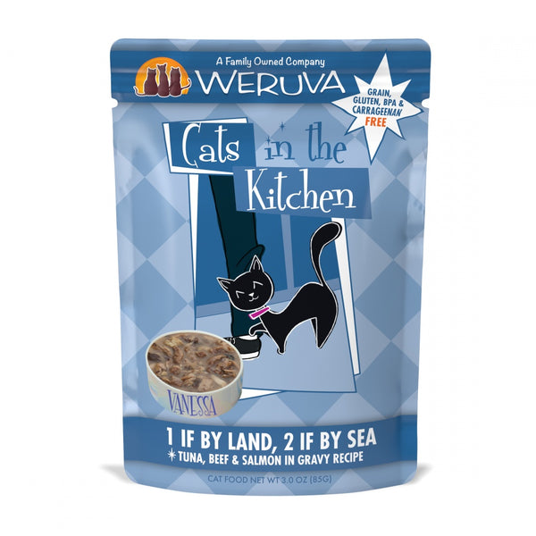 Cats In the Kitchen 1 If by Land 2 If by Sea Pouches Wet Grain-Free Cat Food