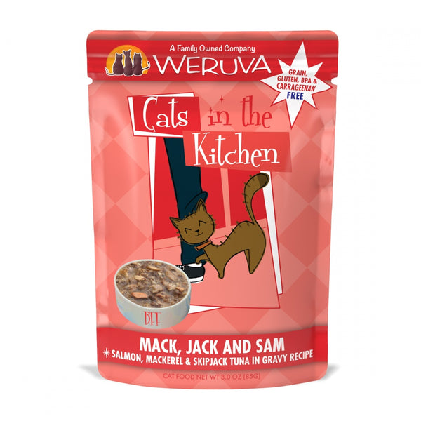 Cats In the Kitchen Mack Jack and Sam Cat Pouches Wet Grain-Free Cat Food
