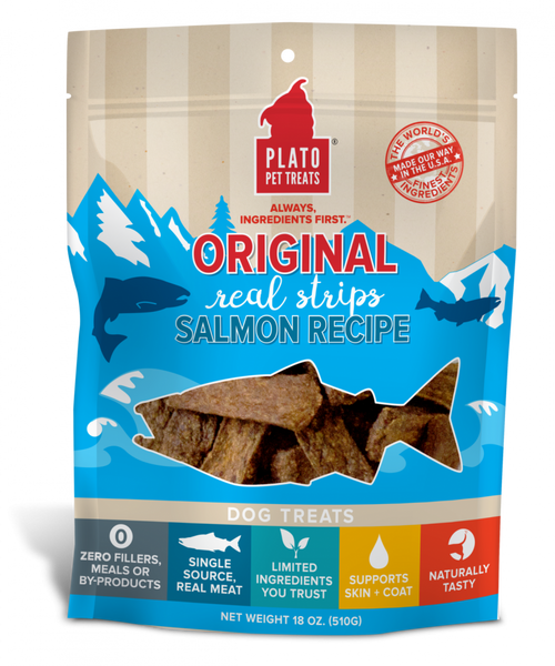 Real Strips All Natural Salmon Strips Dog Treats