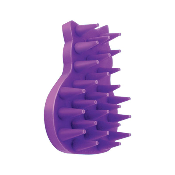 ZoomGroom Rubber Cat Brush Purple