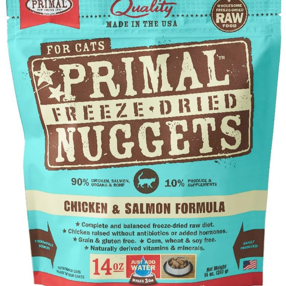 Primal Freeze Dried Nuggets Grain Free Chicken and Salmon Formula Cat Food