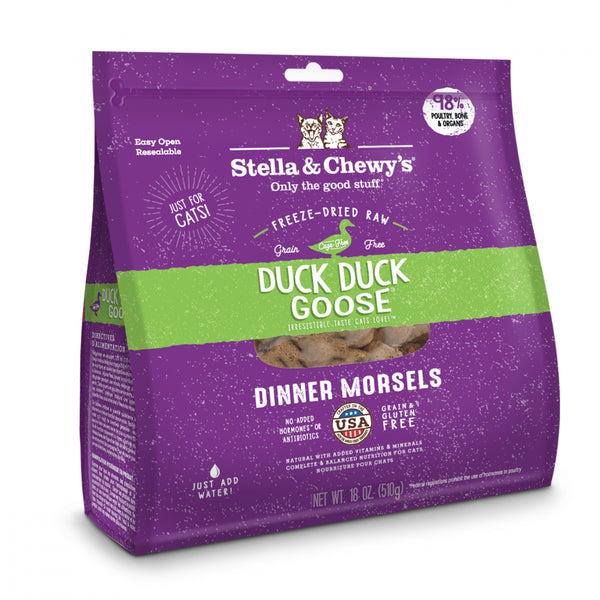 Duck Duck Goose Grain-Free Dinner Morsels Freeze-Dried Raw Cat Food