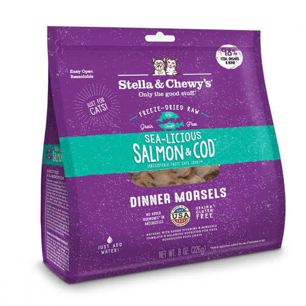 Sea-Licious Salmon & Cod Dinner Morsels Grain-Free Freeze-Dried Raw Cat Food